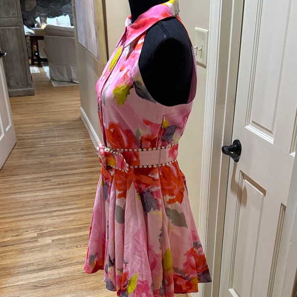 HEMANT & NANDITA Pink Floral Mini Dress - Picture 2 of 5